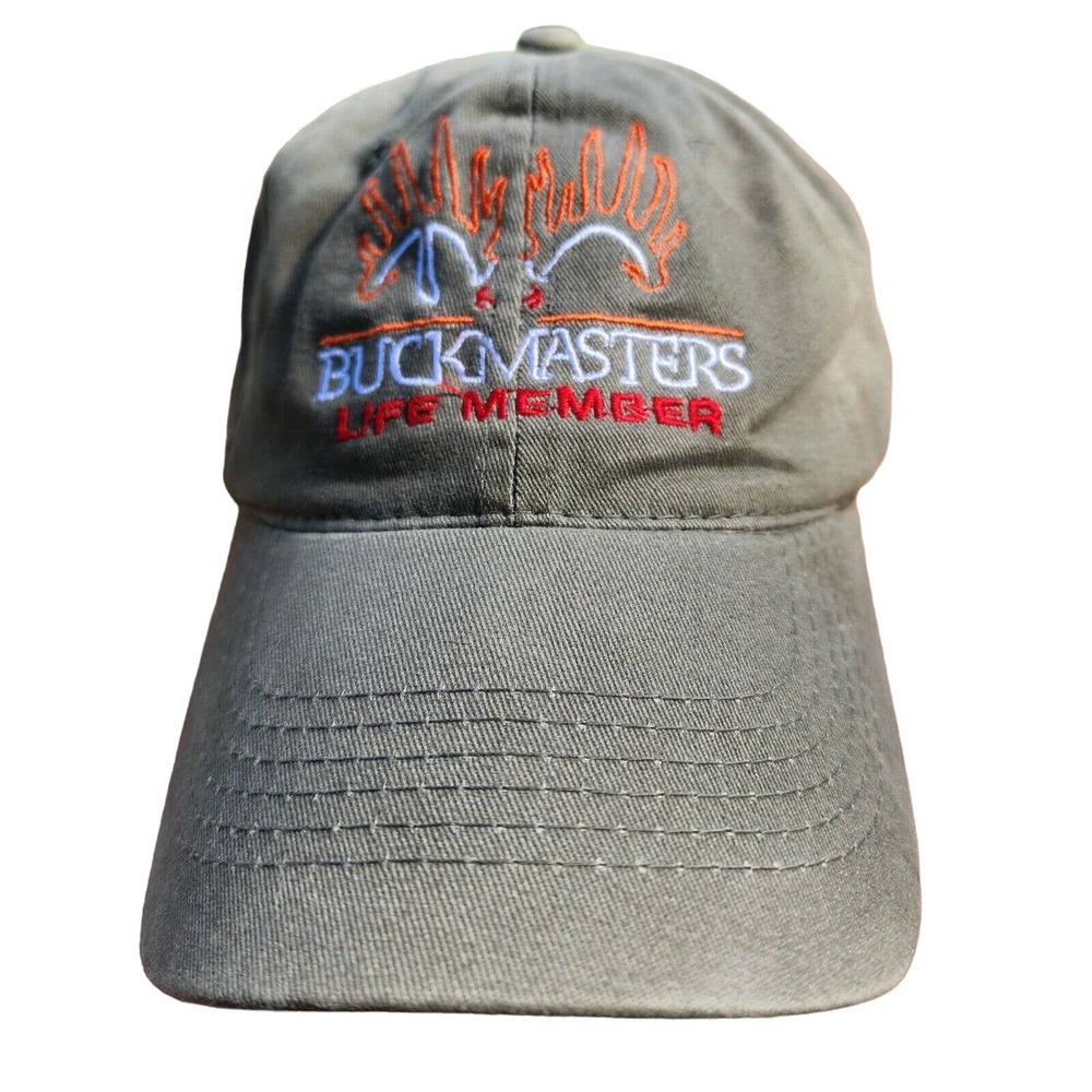 Buck Masters Life Member Hat Baseball Cap Adjustable Strap Embroidered